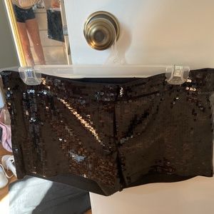 Black Express sequin shorts